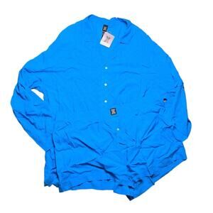 Savage X Fenty Men's Monogram Voile Sleep Top and Boxers Set Surf Blue